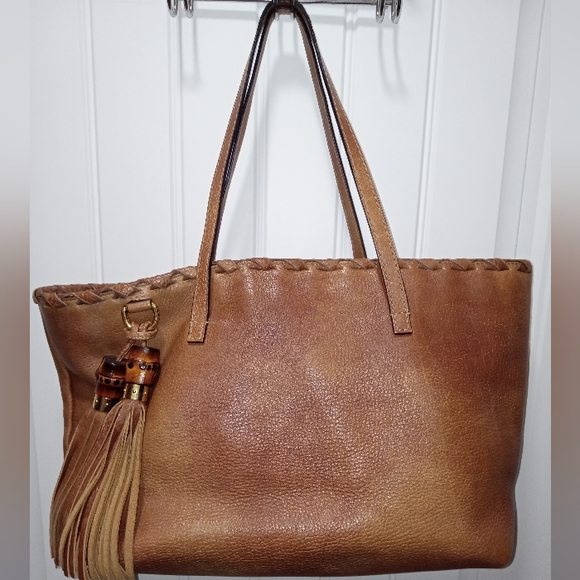 SALE - Gucci Leather Purse Bamboo Tassels - 100% Authentic - Picture 1 of 9